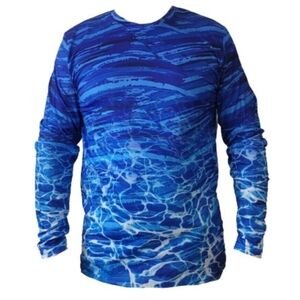 XL Aqua Camo Swim Surf Sun Shirt